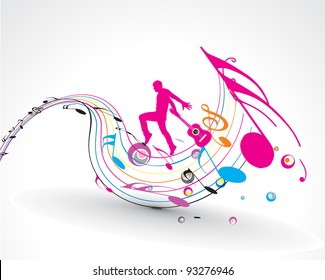 Colour vector the party dance poster design use.