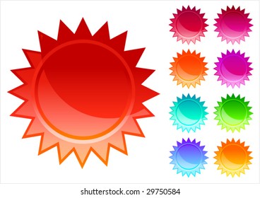 Colour vector  stars, web buttons, design ellements for decoration
