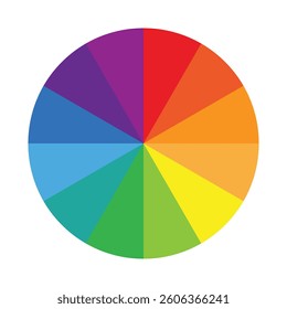 Colour Wheel and Colour Theory vector design illustration