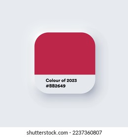 Colour of the Year 2023, Viva Magenta is Trendy Color, Pantone Color of the Year, Magenta Colour Palette Swatch Card