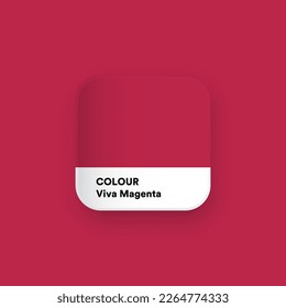 Colour of the Year 2023, Viva Magenta is Trendy Color, Pantone Color of the Year, Magenta Colour Palette Swatch Card