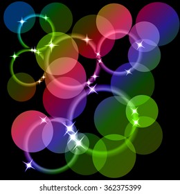 Coloured abstract background with circles