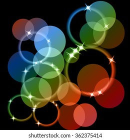 Coloured abstract background with circles