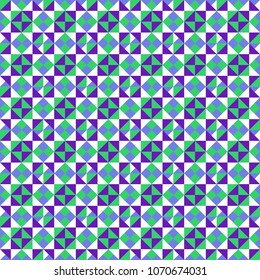 Coloured abstract background in the form of a mosaic in blue-green tones