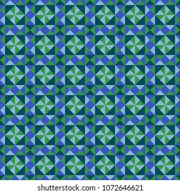 Coloured abstract background in the form of a mosaic in green-blue tones