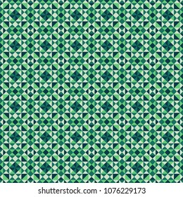 Coloured abstract background in the form of a mosaic in green tones 