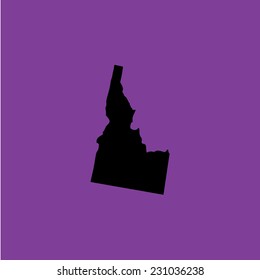 A Coloured background with the shape of the united states state of Idaho