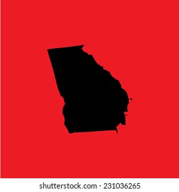 A Coloured background with the shape of the united states state of Georgia