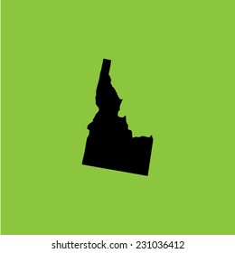 A Coloured background with the shape of the united states state of Idaho