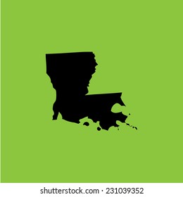 A Coloured background with the shape of the united states state of Louisiana