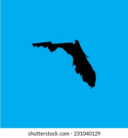 A Coloured background with the shape of the united states state of Florida