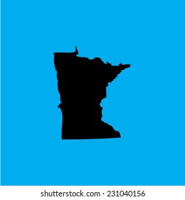 A Coloured background with the shape of the united states state of Minnesota