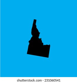 A Coloured background with the shape of the united states state of Idaho