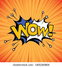 Coloured cartoon bubbles speech. Red comic style background with halftone and lines. concept vector illustration
