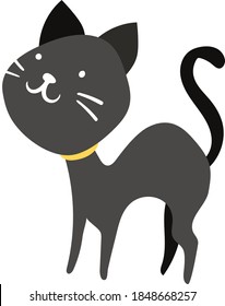 Coloured cat portrait  Vector art