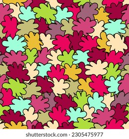 Dibujo de la mano de fondo de las nubes de color