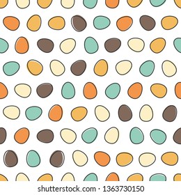 Coloured easter eggs seamless pattern.