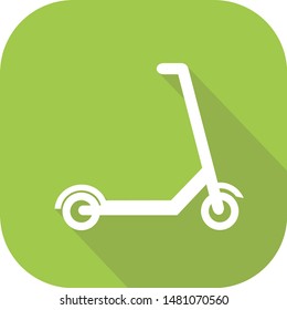 Coloured icon of a scooter as a means of transport