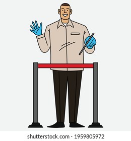 Coloured illustrations of people with different occupation who continued in providing goods and services in this time of pandemic.