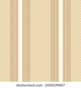 Farbige Linien Stoff Hintergrund, aktualisieren nahtlose Streifen Textur. Raues textiles Vektorgrafik-Muster, vertikal in Meermuschel- und Bernsteinfarben.
