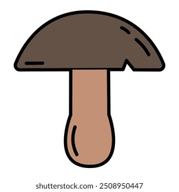 Coloured mushroom icon isolated on white background. Vector illustration