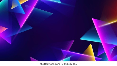 Coloured neon lights dark background vector design in eps 10