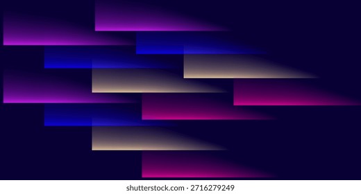 Diseño de Vector de fondo oscuro de luces de neón de colores.vektor.eps 10    