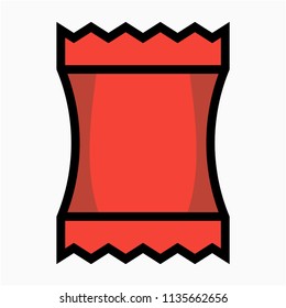 Coloured outline Candy pixel perfect vector icon