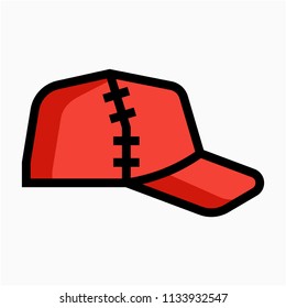 Coloured outline Hat pixel perfect vector icon
