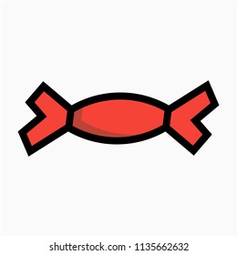Coloured outline sweet candy pixel perfect vector icon