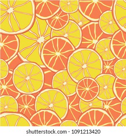 Coloured pattern with yellow and red oranges