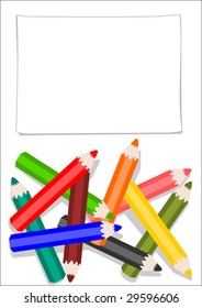 coloured pencil with paper