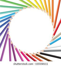 Coloured pencils.