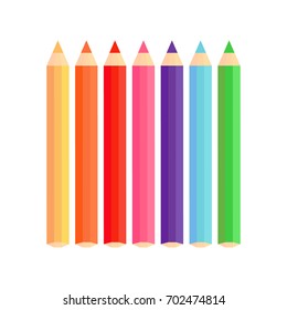 Coloured Pencils Vector Graphic Yellow Orange Stock Vector (Royalty ...