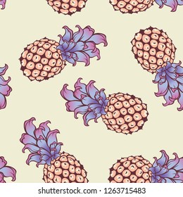 coloured pineapples pattern