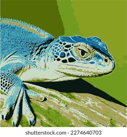 cara de reptil coloreado en vector