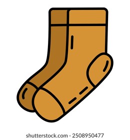 Coloured socks icon isolated on white background. Vector illustration