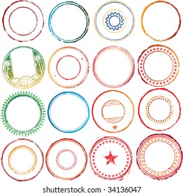 Coloured stamp set