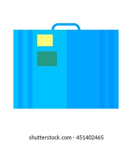 Coloured travel suitcase vector icon for Web and Mobile. 