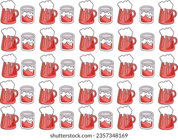 Coloured Vector Beer art Background 