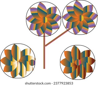 a colourful 3d cute design shape 