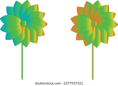 a colourful 3d cute flower design shape 