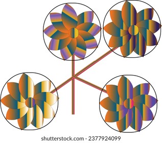 a colourful 3d grapic design shape 