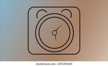 Colourful 4k clock design with gradient background