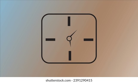 Colourful 4k clock design with gradient background