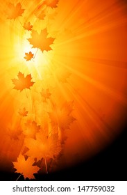 Colourful abstract autumn background. Vector design eps 10