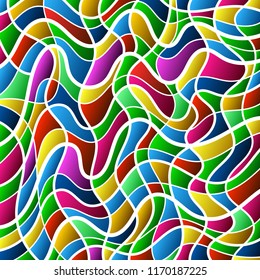 Colourful abstract background with curved lines