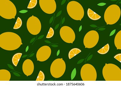 colourful abstract background with lemon with leaves and limes vector design for background, posters, banners, gift wraps illustration.