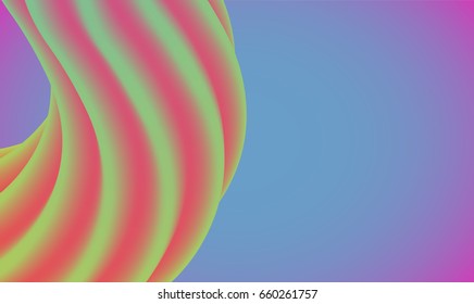 Colourful abstract background twisted tubes for advertising, vector illustration