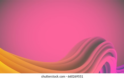 Colourful abstract background twisted tubes for advertising, vector illustration